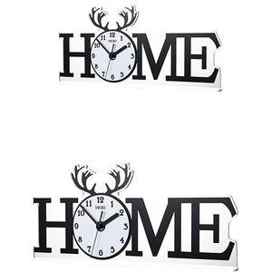 Thuis Tafel Klok Modern Bureau Horloge Acryl 3D Klok Home Decor Stille Voor Living Huis Studeerkamer Tafel Vintage horloge