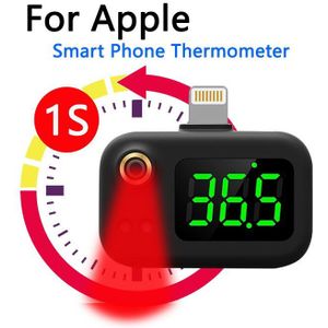 Non-contact Infrarood Thermometer Voor Ios Android Huawei Mini Slimme Mobiele Telefoon Thermometer Voorhoofd Temperatuur Meten Meter