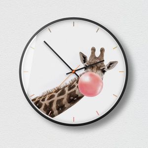 Giraffe Eenvoudige Creatieve Klok Muur Woonkamer Art Nordic Wandklok Keuken Minimalistische Live Wandklok Modern AA50ZB