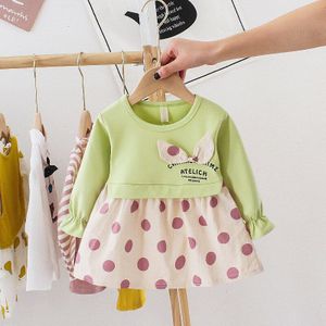 Lente Pasgeboren Meisje Jurk Baby Baby Groen Roze Mesh Jurk Kleding Kleding Prinses Partij 1st Verjaardag Jurk Voor Baby Meisje