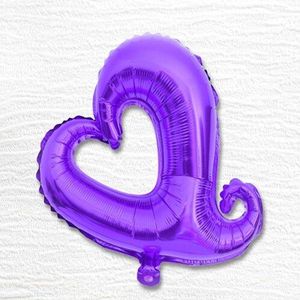 50 stks/partij 18 inch helium Aluminium folie ballonnen 18 ""hartvorm Holle liefde perzik hart ballon Voor Wedding party decor