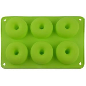6 Donut Siliconen Mal Diy Ronde Cake Angel Cirkel Biscuit Muffin Mold Donut Silicone Ice Cube Mallen Chocolade
