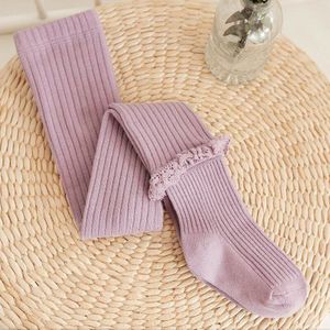 Menoea 8 Kleur Baby Meisjes Effen Kleur Legging Kinderen Lente Herfst Kant Lange Panty Gebreide Sokken Kinderen Strakke Katoenen Broek