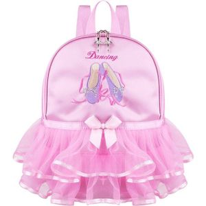 Roze Kids Meisjes Ballet Dans Zak Studenten School Rugzak Teen Schoenen Geborduurde Tiered Verstoorde Tutu Schoudertas Dans