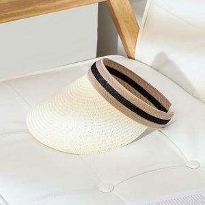 Vrouw Zon Hoeden Hand Made Diy Straw Visor Caps Volwassen Zomer Cap Toevallige Schaduw Hoed Lege Top Hat strand Accessoires