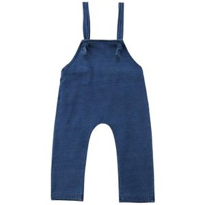 Peuter Kid Baby Meisje Stevige Blauwe Denim Overalls Band Romper Jumpsuit Outfits Set Kleding