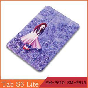Tablet Case Voor Samsung Galaxy Tab S6 Lite 10.4 SM-P610 SM-P615 Lte Wifi Leather Flip Cover Cartoon Schilderen Stand coque