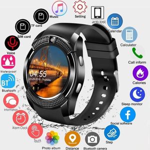 V8 Smartwatch Bluetooth Smart Horloge Scherm Polshorloge Met Camera 2G Sim-kaart Slot Waterdichte Sport Horloge Voor Android