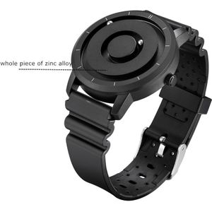 Creatieve Hout Horloge Sliver Black Magnetische Kralen Dial Metal Multinationale Horloge Mannen Mode Rubber Band Sport Mannelijke Horloges