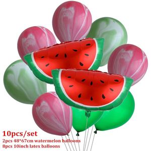 1Set Fruit Air Ballonnen Voor Zomer Thema Verjaardagsfeestje Decoratie Watermeloen Folie Helium Ballonnen Cartoon Baby Douche Decor