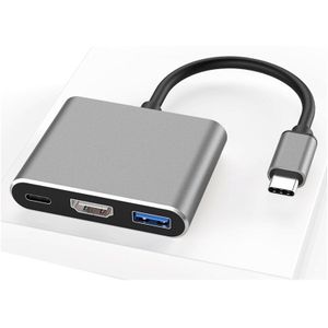 Type-C Naar Hdmi Drie-In-een Converter Type-C Dock 4K Hd Switch Te groot Scherm Adapter