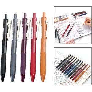 5Pc Intrekbare Gel Inkt Pen Voor Journaling Schrijven Notities Kalender Kleuring