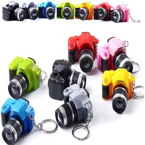 LED Camera Auto Sleutelhangers Speelgoed Geluid Gloeiende Hanger Pop Camera Light Up Speelgoed Sleutelhanger Camera