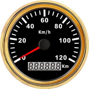 Spr Sj Serie DN85mm Gps Snelheidsmeter 120 Km/h Voor Auto Vrachtwagen Boot Motor Auto Met Rode Backlight 12V 24V Met Gps Antenne