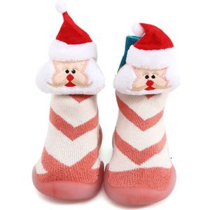 Kerst Baby Peuter Antislip Indoor Vloer Anti-Slip Slippers Baby Outdoor Ademend Katoen Dikke Wollen Schoenen