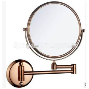 6 Kleuren Bad Spiegels 8 Inch Ronde 2 Gezicht 3 X Vergrootglas Spiegels Van Badkamer Opvouwbare Make-Up Spiegel Brons muur Spiegel