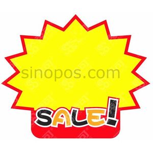POP burst signage 15x11 cm, fluorescerende kleur regenboog blowout pricecard, papier POP display borden poster label tag ticket