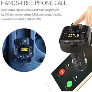Bluetooth Auto Draadloze Radio Adapter Lcd Usb Charger MP3 Speler Fm-zender Handsfree Ondersteuning Lading Terwijl Luisteren Lied