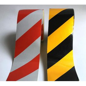45 meter, Breedte 10 cm Lage reflecterende verkeer waarschuwing kleur plakband, veiligheid apparatuur waarschuwing tape met lijm,