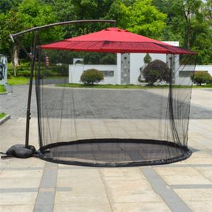 300X230Cm Paraplu Cover Klamboe Screen Patio Tafel Paraplu Tuin Dek Meubels Ritssluiting Mesh Behuizing Cover