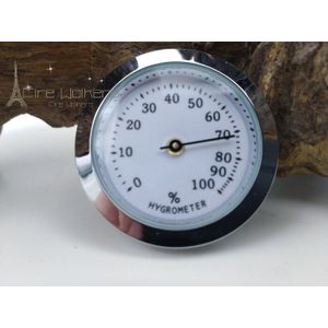 Metalen Importeurs Analoge Hygrometer, 36mm Ronde Glas Analoge Hygrometer voor Humidors