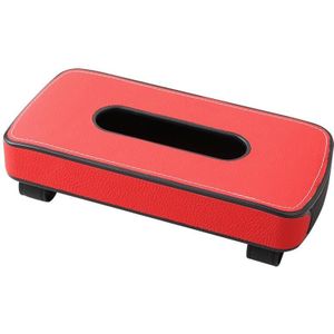 Eenvoudige Stijl Auto Zonneklep Tissue Doos Pu Lederen Auto-accessoires Houder Papieren Servet Clip Auto Tissue Box