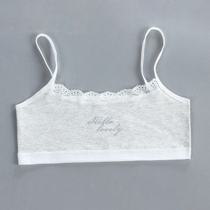 3 Stk/partij Jonge Meisjes Lace Puberteit Tiener Zachte Katoenen Ondergoed Training Bra Crop Top 8-16years