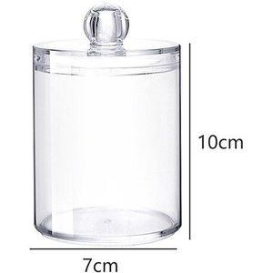 Make Wattenschijfje Organizer Badkamer Opbergdoos Voor Wattenstaafjes Cosmetica Sieraden Make Remover Pad Container Met Bamboe Deksel