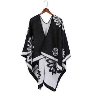 Winter Warm Solid Poncho En Capes Voor Vrouwen Oversized Sjaals Wraps Kasjmier Pashmina Vrouwelijke Bufanda