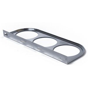 52Mm Triple Gauge Meter Bekerhouder Beugel Ijzer Dash Mount (Zilver)