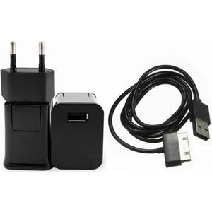 5V 2A EU Plug Travel Wall Charger + 30pin USB Kabel Voor Samsung Galaxy Tab 2 3 7.0 8.9 10.1 Note 2 Tablet P1000