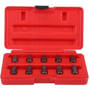 Schroef Extractor Set,10Pcs 3.2-10.3Mm Schroef Extractor Zware Hex Hoofd Multi - Spline Schroef/Bout/Moer extractor Set Voor Roest Da