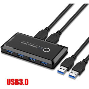 Kvm Switch Box 2 Computers Delen 4 Usb-apparaten Voor Toetsenbord Scanner Projector VDX99
