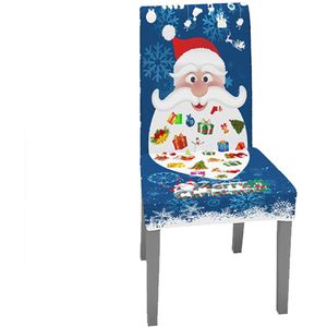 1Pc Stoelhoezen Eetkamerstoel Kerst Stretch Kussenovertrekken Kerstman Xmas Thuis Party Decor