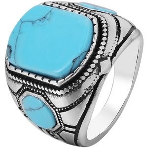 Ons 7-12 Size Natuurlijke Ovale Opaal Groene Steen Ring Rvs Vintage Nobel Paleis Product Voor Vrouw man Europa Sieraden