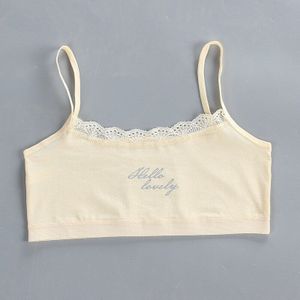 3 Stk/partij Jonge Meisjes Lace Puberteit Tiener Zachte Katoenen Ondergoed Training Bra Crop Top 8-16years