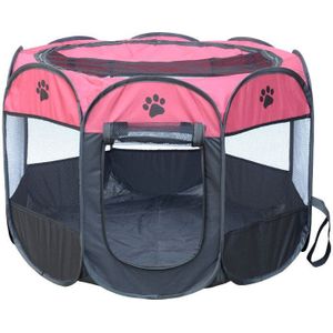 Roze Kleine Grootte Opvouwbare Carrier Tent Kinderbox Hond Kat Hek Kooi Puppy Kennel Grote Ruimte Opvouwbare Oefening Play Indoor Outdoor