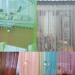 NEWString Deur Gordijn Fly Screen Room Divider Window Decor DIY Blind Tassel Drape + 40 pcs kralen C1HQ