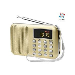Mini L-218 Digitale Lcd MP3 Radio Speaker Speler Support Tf Card Usb Met Led Zaklamp Functie Draagbare Radio Fm & am Speaker