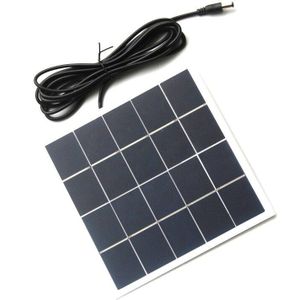 6W 5V Zonnepaneel Polykristallijne 3.7V Batterij Dc 5521 Outdoor Camping Solar Tuin Verlichting Straat Waarneming