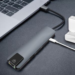Usb C Type C Hub Usb 3.0 Hdmi Pd Opladen RJ45 Gigabit Ethernet Adapter Type-C 5 In 1 Converter Pro Venster Mac Os