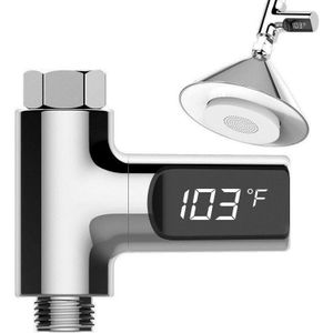 1Pcs Led Display Babyverzorging Water Douche Digitale Thuis Thermomete Flow Zelf-Genererende Elektriciteit Monitor Energie Slimme Meter