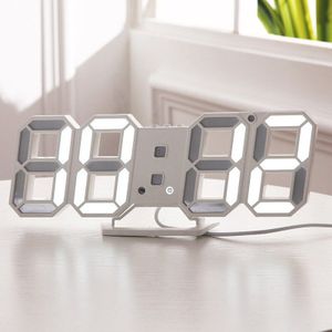 3D Grote Led Digitale Wandklok Datum Tijd Temperatuur Celsius Backlight Display Tafel Desktop Wekker Voor Home Woonkamer