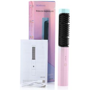 Elektrische Kam Stijltang Professionele Stijltang Borstel Rechttrekken Smoothing Verwarming Kam Ontwarren Borstel Haar