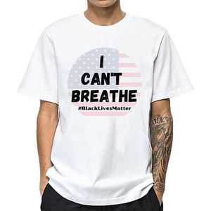Wit Ik Kan Niet Ademen T-shirt, zwart Leven Kwestie Katoen Comfortabele Korte Mouwen Voor Mannen/Vrouwen Ronde Hals Shirt Cooling T-shirt