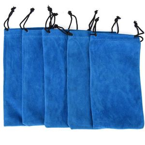 10Pcs Koord Sunglass Bag In Fluwelen Materiaal Zeer Zacht Brillen Pouch Brillen Gevallen Zakken
