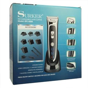 Professionele Tondeuse Voor Mannen Oplaadbare Elektrische Tondeuse Met Limiet Kammen Lengte Verstelbare Keramische Blade 35