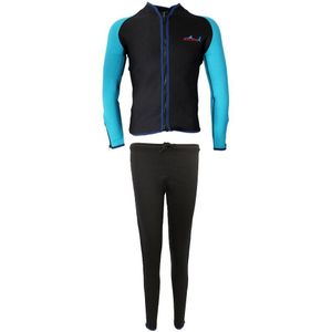 Heren 2Mm Neopreen Elastische Rits Jas Top Lange Broek Split Wetsuits Duikpak Badpak Surf Scuba Dive Snorkelen