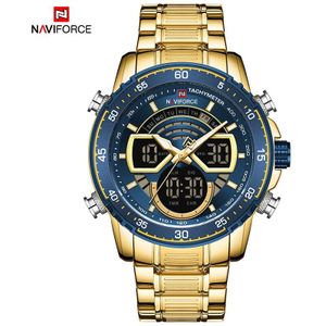 Mannen Horloges Naviforce Luxe Roestvrij-Staal Rosegoud Quartz Horloge Mannen Waterdichte Sport Horloges Relogio Masculino