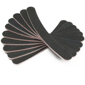 10 Stks/partij Professionele Nagelvijl Voor Gel Nagels 100/180 Grit Slim Schuurpapier Nagelvijl Manicure Gereedschap Grijs/Zwart Nail bestanden * TF7